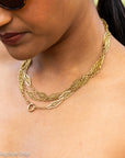 Antique French 18K Gold Long Filigree Chain Necklace 50 Inch