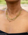 Antique French 18K Gold Long Filigree Chain Necklace 50 Inch