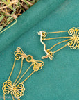 Vintage 14K Gold Festoon Collar Necklace with Peridot & Pearls | XRF Tested | Fine Jewelry