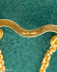 Vintage 14K Gold Festoon Collar Necklace with Peridot & Pearls | XRF Tested | Fine Jewelry