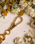 22K Gold Curb Extender with Solid 18K French Dog Clips, 4.5 Inch