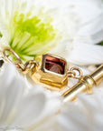 One-of-a-Kind 18 Karat Gold Antique T-Bar Pendant with 9.78 Carat Natural Zircon