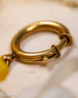Vintage 18K Gold Bolt Ring Clasp, 20mm, Solid Gold Spring Clasp