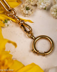 Vintage 18K Gold Bolt Ring Clasp, 20mm, Solid Gold Spring Clasp