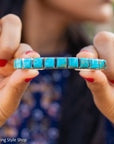 Turquoise Cuff Bracelet by Federico Jimenez | Sterling Silver | Vintage Style | Stacker Bracelets