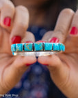 Turquoise Cuff Bracelet by Federico Jimenez | Sterling Silver | Vintage Style | Stacker Bracelets