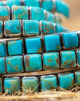 Turquoise Cuff Bracelet by Federico Jimenez | Sterling Silver | Vintage Style | Stacker Bracelets