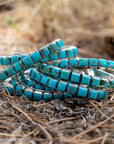 Turquoise Cuff Bracelet by Federico Jimenez | Sterling Silver | Vintage Style | Stacker Bracelets