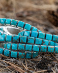 Turquoise Cuff Bracelet by Federico Jimenez | Sterling Silver | Vintage Style | Stacker Bracelets
