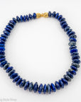 Natural Lapis Lazuli Choker Necklace with 14k clasp