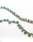 40" Fox Turquoise Navajo Pearls Necklace