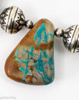 40" Fox Turquoise Navajo Pearls Necklace