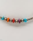 14" Multi-Colored Turquoise Spiny Oyster Navajo Pearls Choker