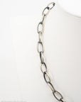 17" Adjustable Sterling Silver Paperclip Chain