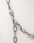 17" Adjustable Sterling Silver Paperclip Chain