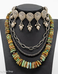 19-24" Handmade Turquoise Heishi Necklace