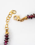 15.5" Red Garnet Ruby Pink Sapphire Beaded Necklace