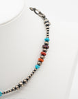 14" Multi-Colored Turquoise Spiny Oyster Navajo Pearls Choker
