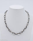 17" Adjustable Sterling Silver Paperclip Chain