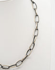 17" Adjustable Sterling Silver Paperclip Chain
