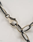 17" Adjustable Sterling Silver Paperclip Chain