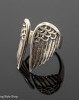 Sterling Silver Angel Wings Ring