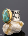 Sterling Silver Sonoran Gold Turquoise Ring