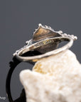 Sterling Silver Moonstone Beaded Ring