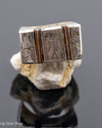 Sterling Silver Old Tuareg Ring With Ebony