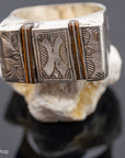 Sterling Silver Old Tuareg Ring With Ebony