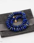 Natural Lapis Lazuli Choker Necklace with 14k clasp