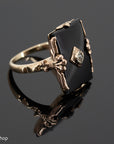 14k Rose Gold Onyx Ring