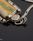 Sterling Silver Ribbon Turquoise Pendant