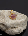 14k Pink Sapphire Lips Charm