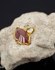 14k Pink Sapphire Lips Charm