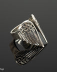 Sterling Silver Angel Wings Ring