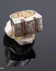 Sterling Silver Old Tuareg Ring With Ebony