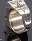 Sterling Silver Old Tuareg Ring With Ebony