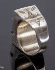 Sterling Silver Old Tuareg Ring With Ebony