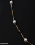 Mikimoto Cultured Pearl Station Necklace