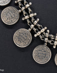 Vintage Silver Coin necklace from India