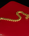 6.5" 22K Curb Link Bracelet, 8mm, Solid Gold Bracelet, Real Gold Bracelet. Essential jewelry, Cuban Chain bracelet, Easy gift for her or him
