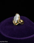 18K Yellow Gold Freshwater Pearl Ring