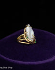 18K Yellow Gold Freshwater Pearl Ring