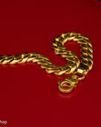 6.5" 22K Curb Link Bracelet, 8mm, Solid Gold Bracelet, Real Gold Bracelet. Essential jewelry, Cuban Chain bracelet, Easy gift for her or him