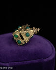 Vintage 18K Chrysoprase fob pendant, 750 Hallmarked