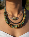 Sterling Silver Ribbon Turquoise Pendant