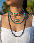 Sterling Silver Ribbon Turquoise Pendant