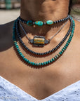 19" Natural Turquoise Beaded Necklace