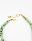 15.5" Emerald Pink Sapphire Chrysoprase Beaded Necklace